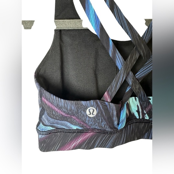 Lululemon Energy Bra Nulux Electrobeam Multi Size 4 - Picture 7 of 8